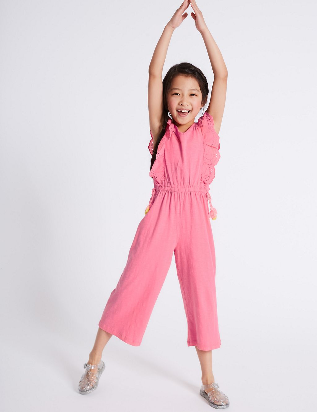 Frill Pure Cotton Jumpsuit (3-16 Years) 3 of 3