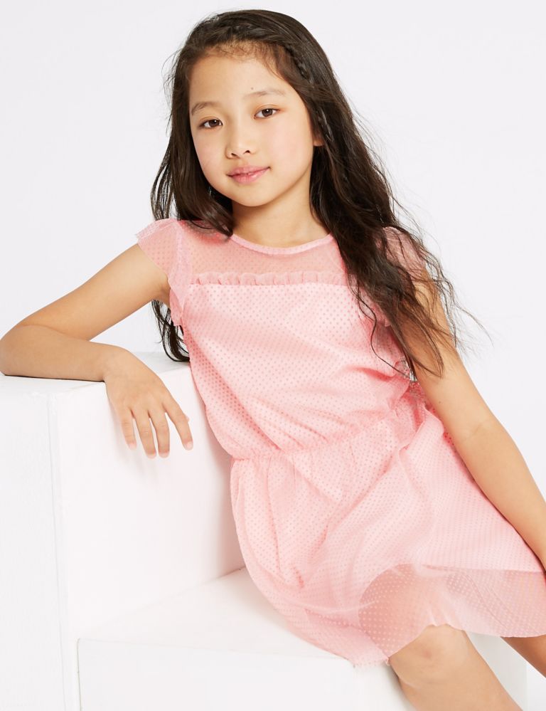 Frill Sleeve Dress (3-16 Years) 1 of 4