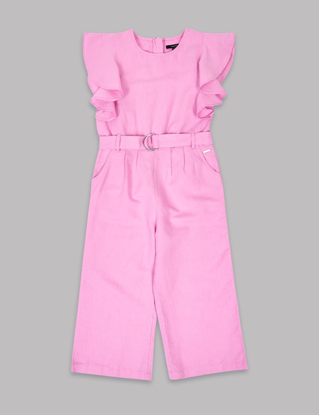 Frill Sleeve Jumpsuit with Belt (3-16 Years) 1 of 4