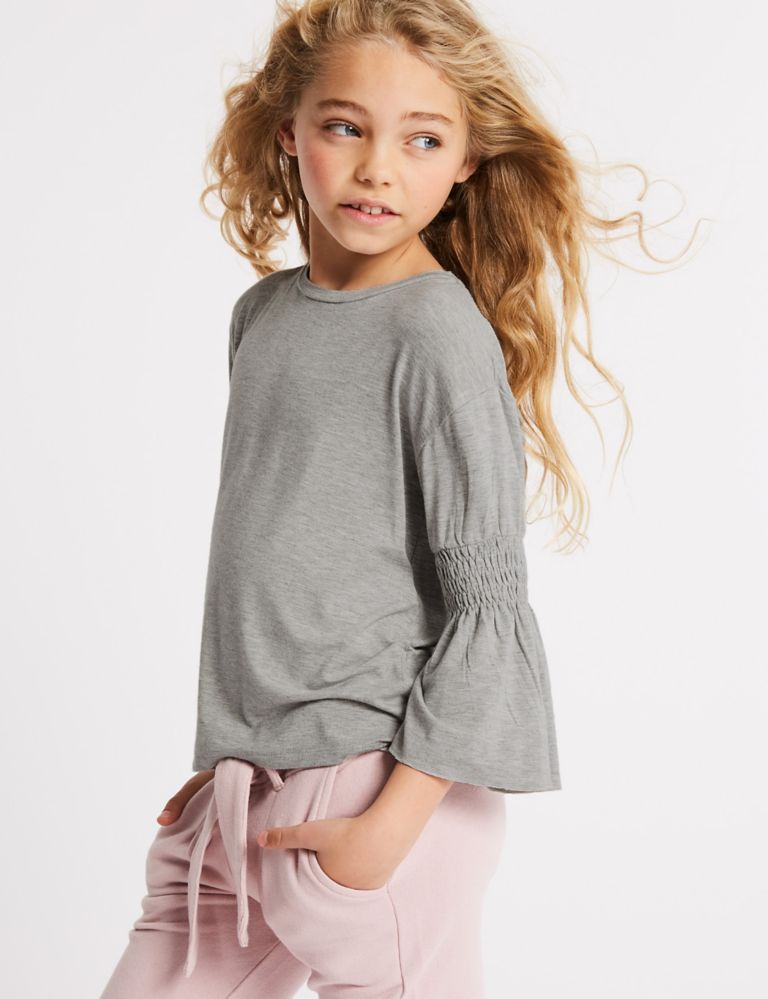 Frill Sleeve Top (3-16 Years) 1 of 6