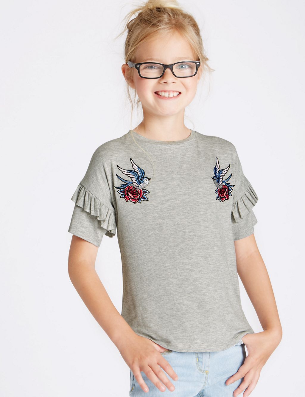 Frill Sleeve Top with StayNEW™ (3-14 Years) 3 of 5