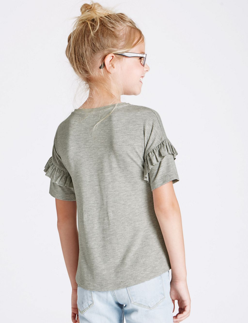 Frill Sleeve Top with StayNEW™ (3-14 Years) 2 of 5
