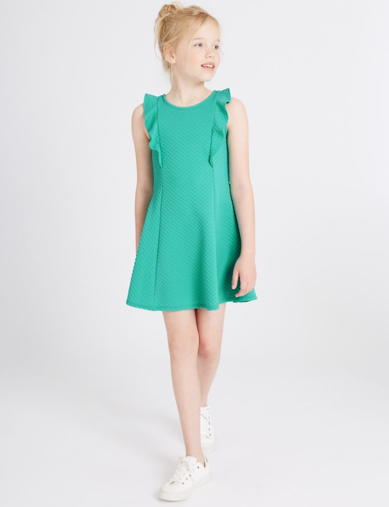 Frill Textured Dress (3-14 Years) 1 of 5