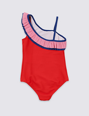 Frill Textured Swimsuit (3-16 Years) Image 2 of 3