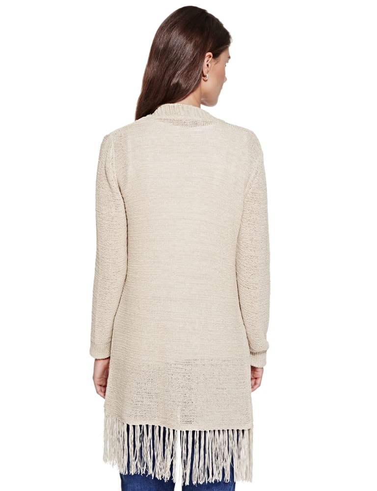 Fringe Hem Long Cardigan Per Una M S