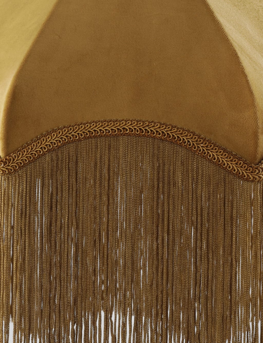 Fringed Velvet Lamp Shade 4 of 8