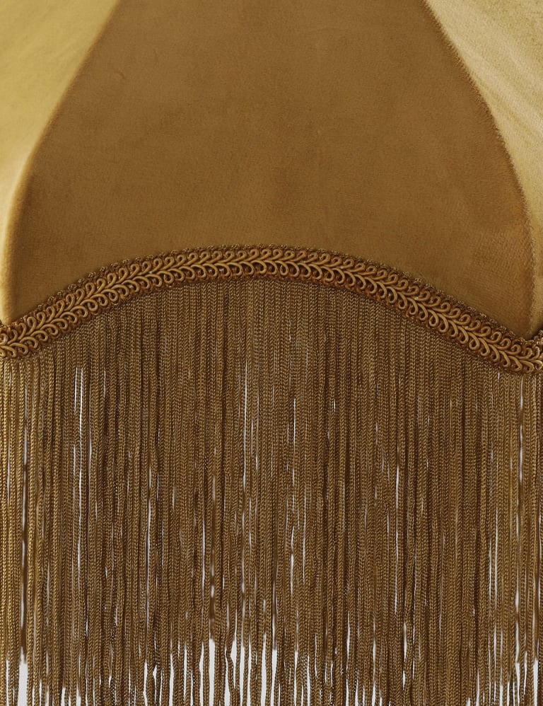 Fringed Velvet Lamp Shade 6 of 8