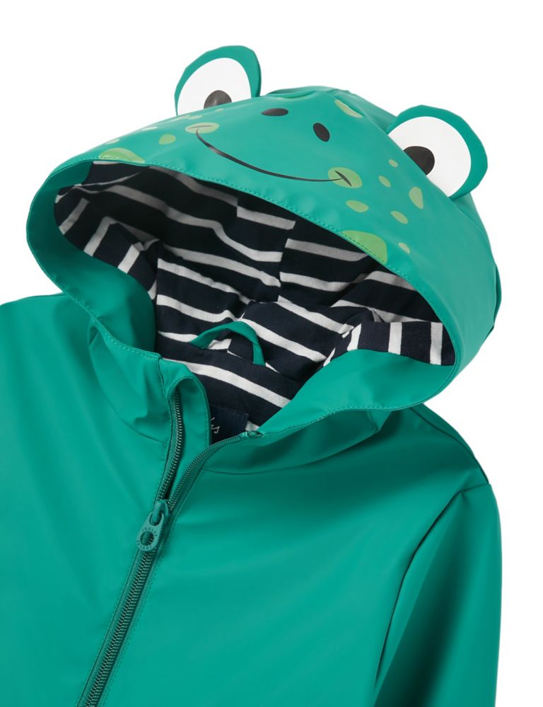 Frog Hooded Fleece Lined Raincoat (2-7 Yrs) 3 of 5