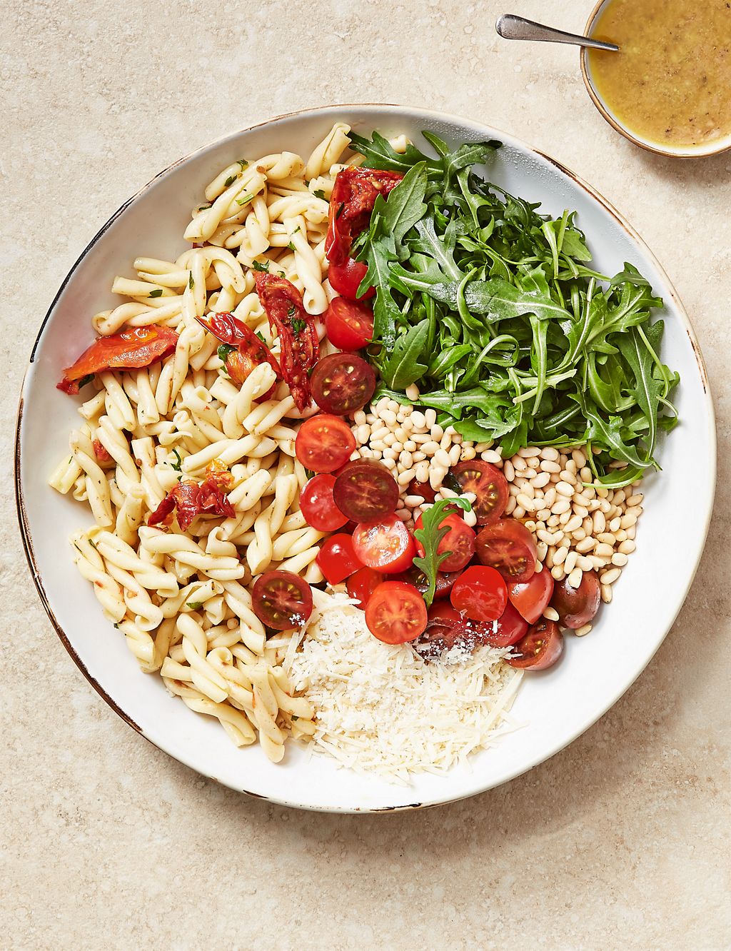 From The Deli - Italian Style Pasta Salad with Tomato, Rocket, Vegetarian Pecorino (Serves 8) 4 of 6