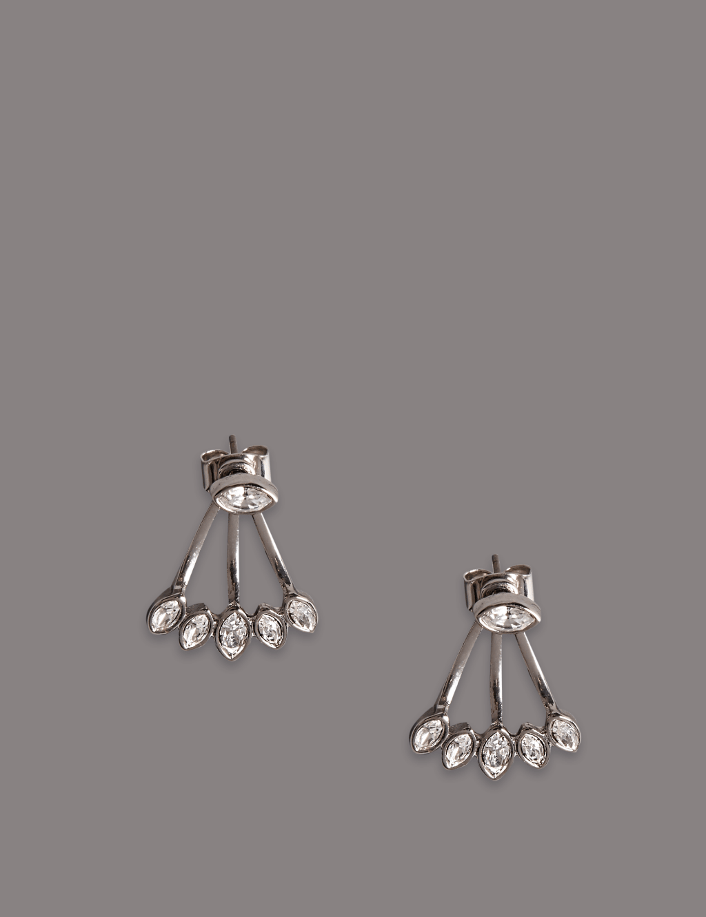 Front Back Pear Earrings MADE WITH SWAROVSKI ELEMENTS M S