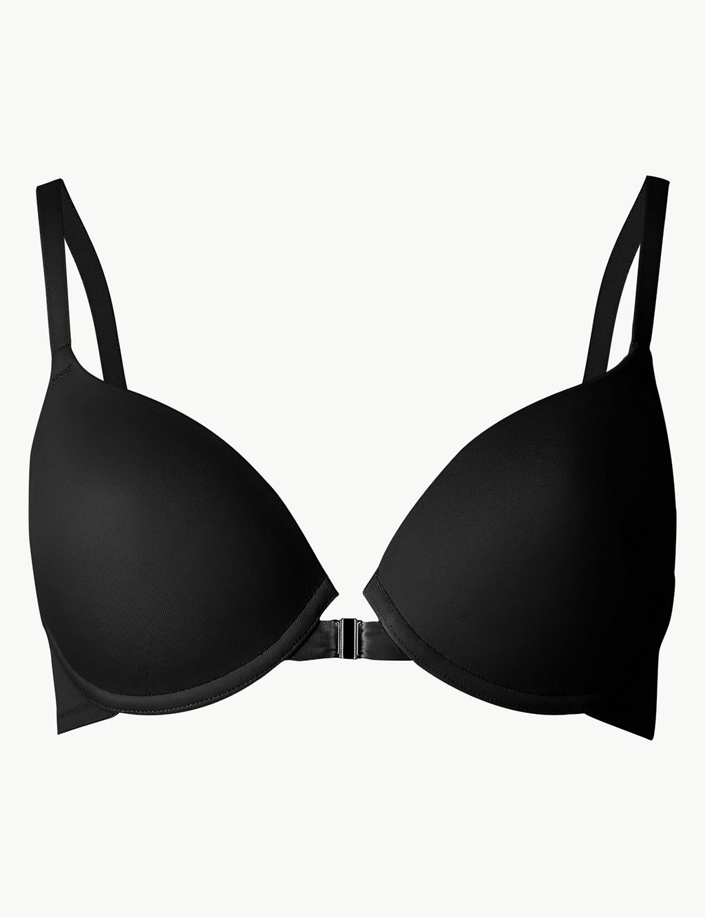 Front Fastening Padded Plunge T Shirt Bra AA-D 1 of 5