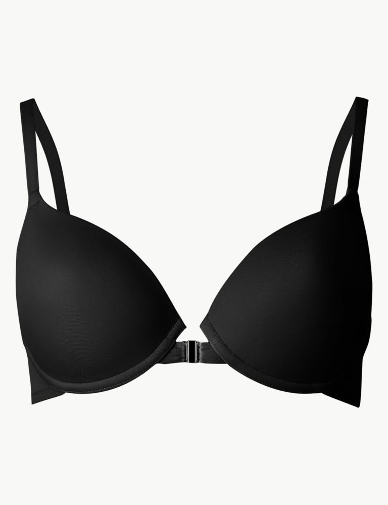 Front Fastening Padded Plunge T Shirt Bra AA-D 2 of 5