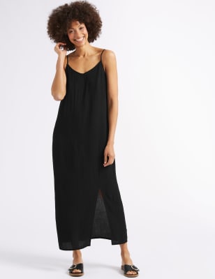 Midi slip dress outlet with slit