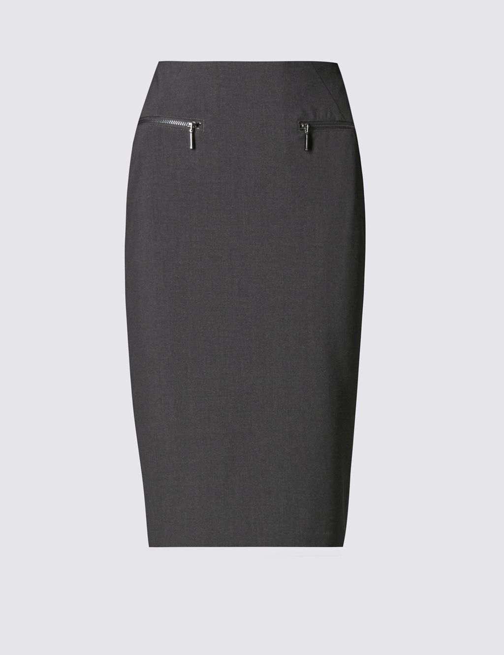 Front Twin Zip Pockets Pencil Skirt 1 of 3