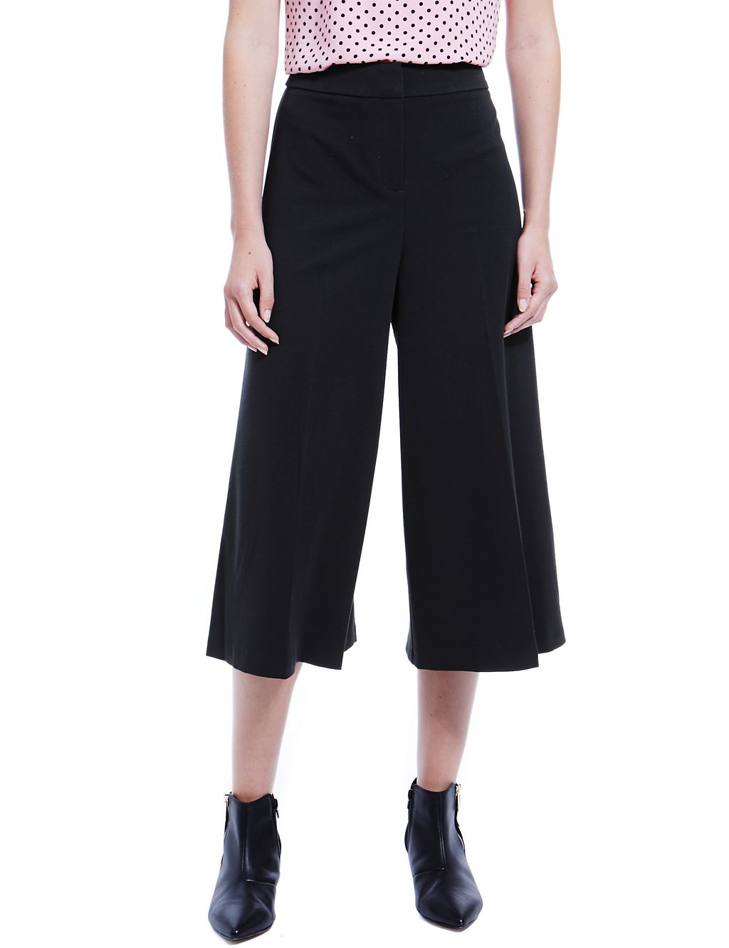 Front Zipped Wide Leg Culottes 2 of 4