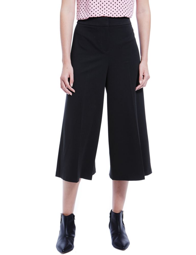 Front Zipped Wide Leg Culottes 1 of 4