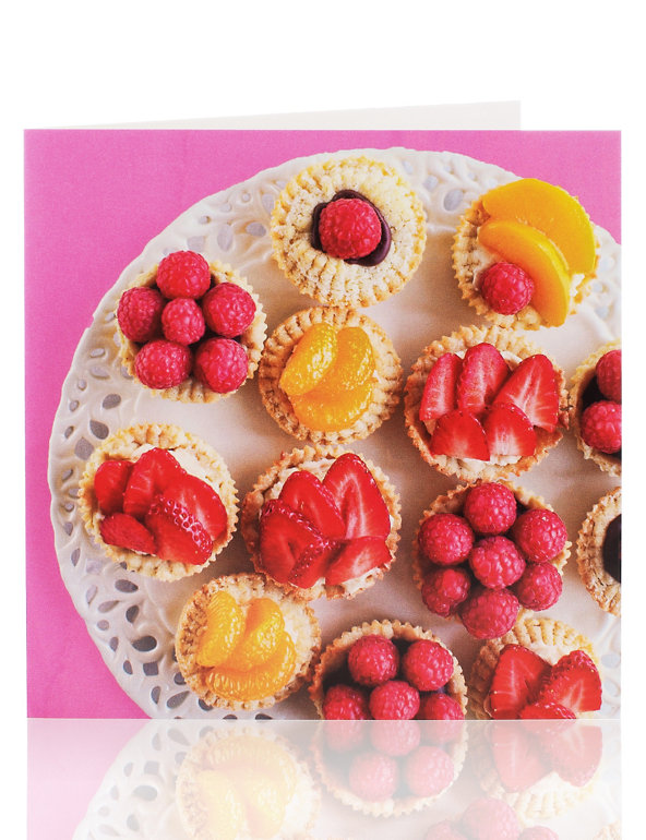 Fruit Tarts Blank Greetings Card Image 1 of 2