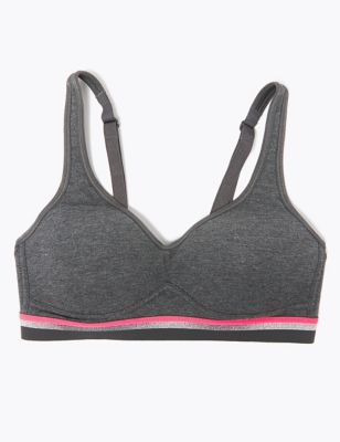 first sports bra