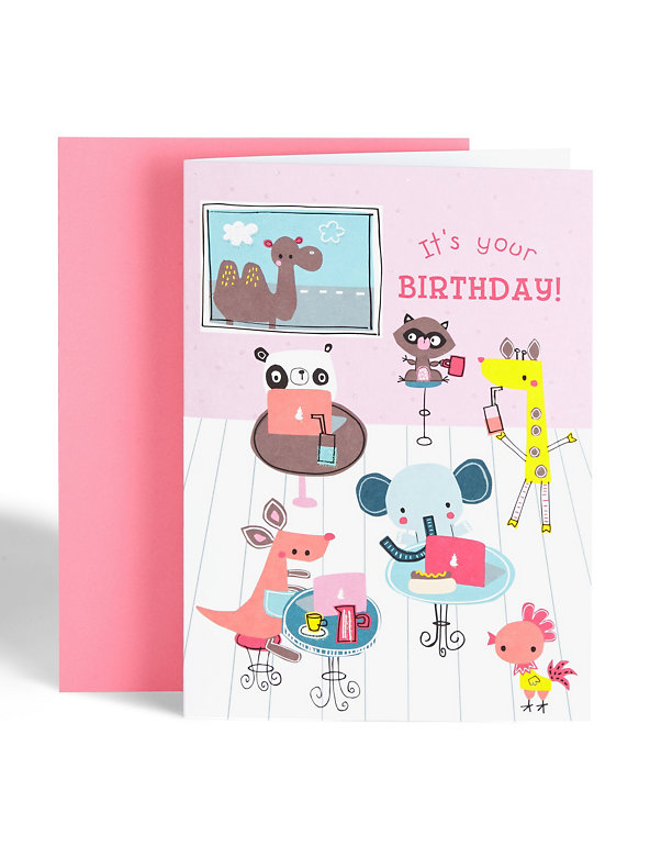 Fun Animals Birthday Card Image 1 of 2