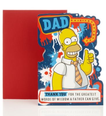 Fun Homer Simpson Father's Day Card | M&S