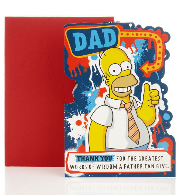 Fun Homer Simpson Father's Day Card Image 1 of 2