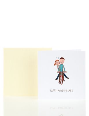 Fun Illustrated Couple Anniversary Card | M&S