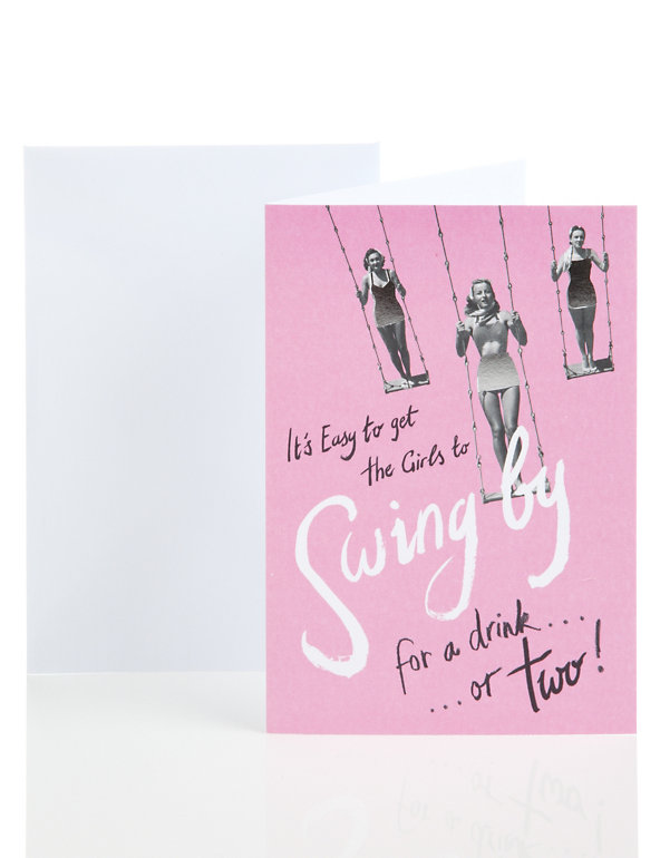 Fun Ladies 'Swing by' Birthday Card Image 1 of 1