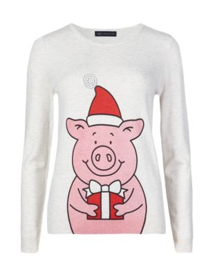 Fun Percy Pig Christmas Jumper Image 2 of 4