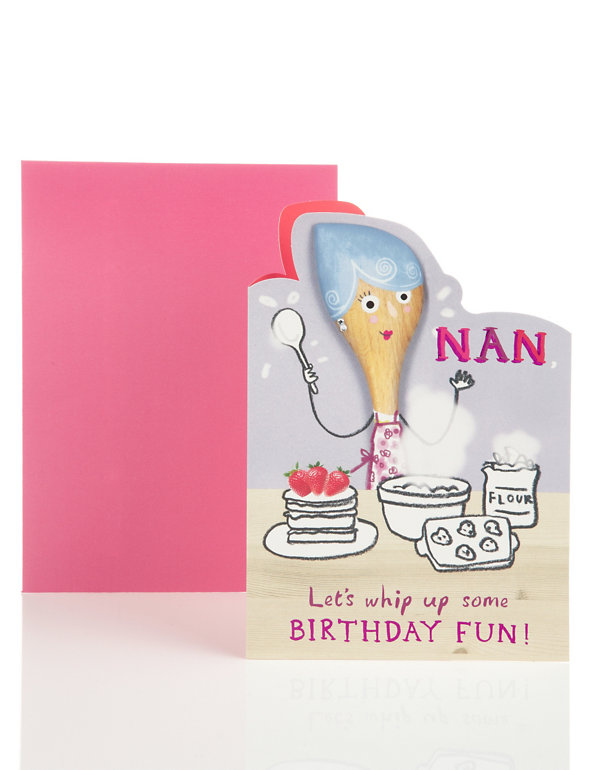 Fun Spoon Nan Birthday Card Image 1 of 2