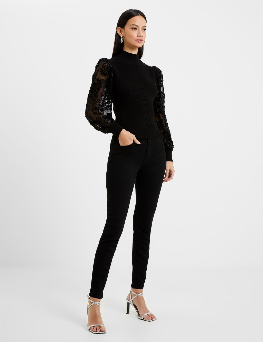 Funnel Neck Blouson Sleeve Jumper | French Connection | M&S