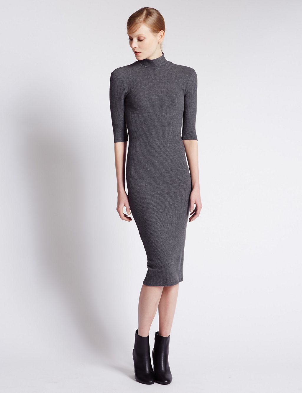 Funnel Neck Bodycon Dress 3 of 3