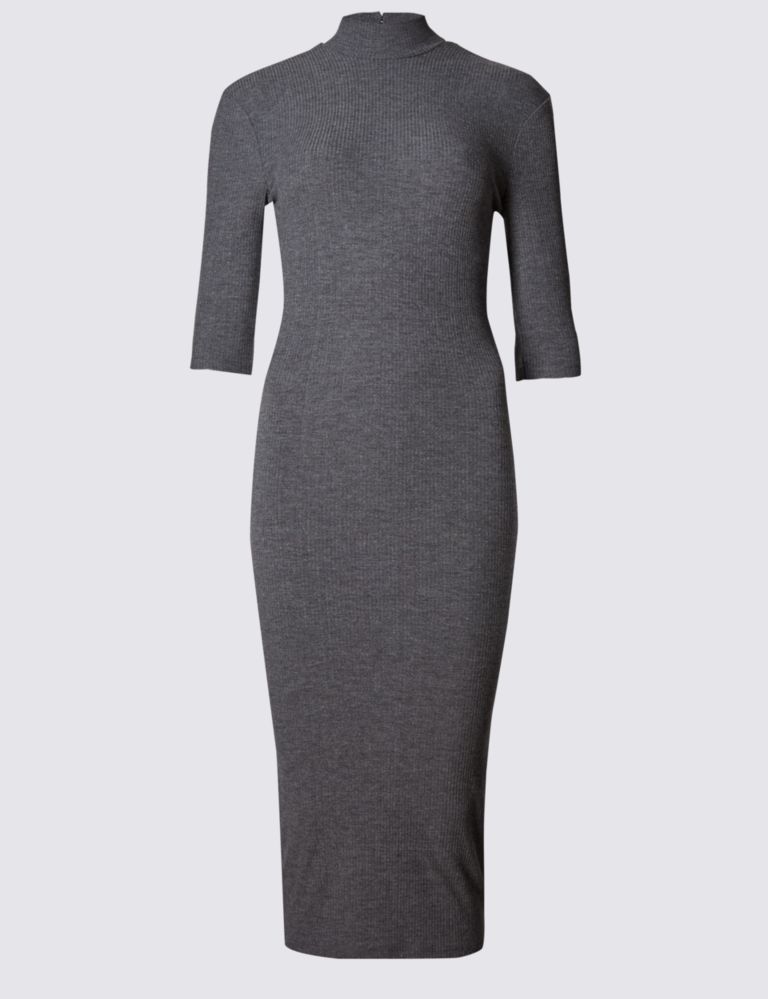 Funnel Neck Bodycon Dress 2 of 3