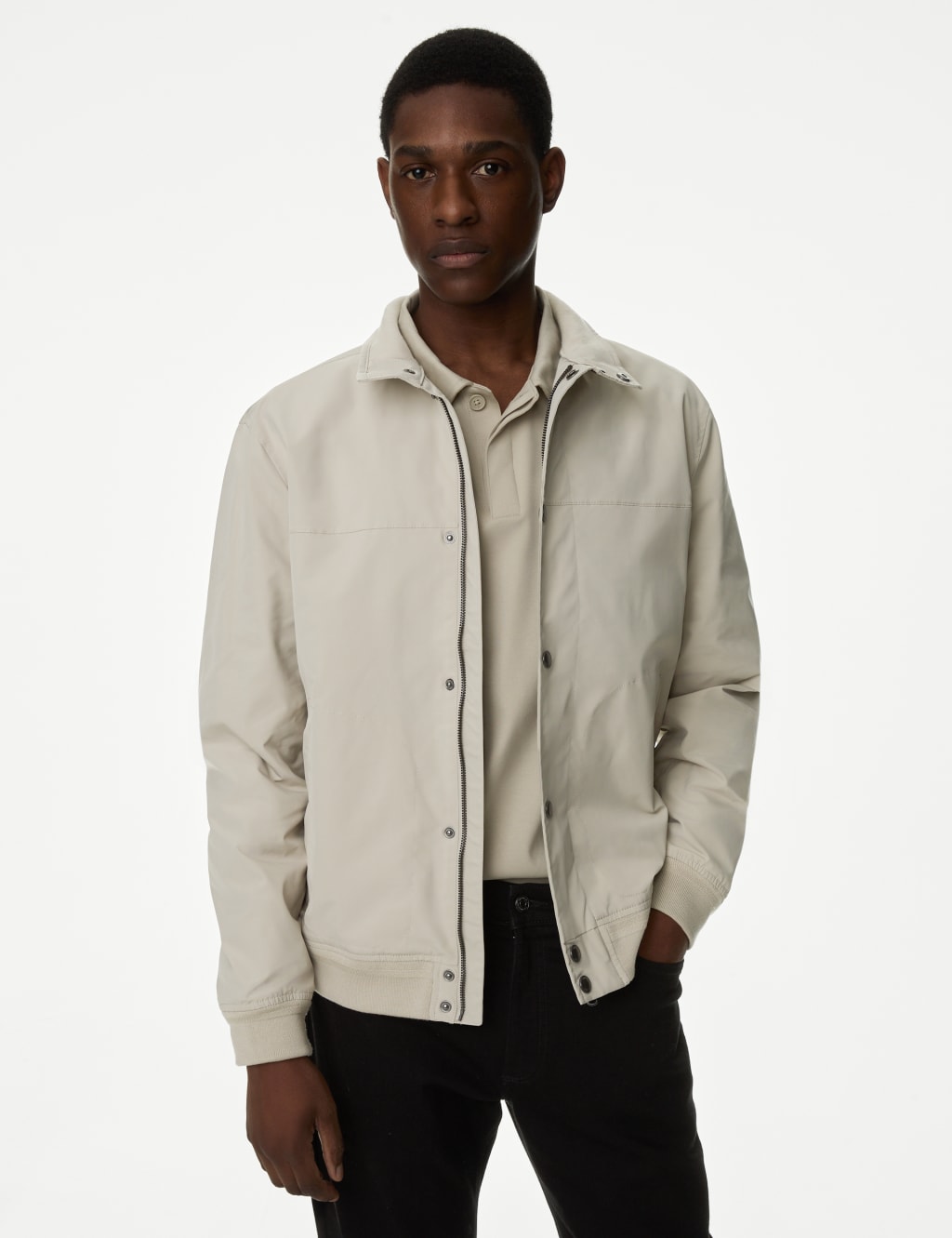 Funnel Neck Bomber Jacket with Stormwear™ M&S Collection M&S