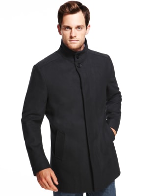 M&s collection funnel deals neck coat