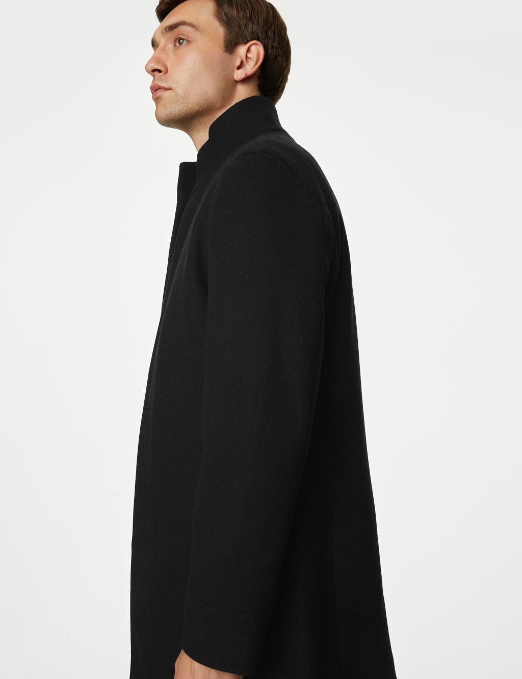 Funnel Neck Coat M S Collection M S