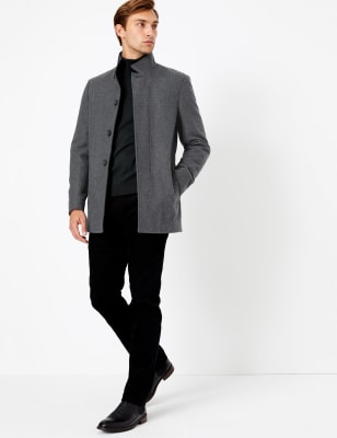 marks and spencer funnel coat