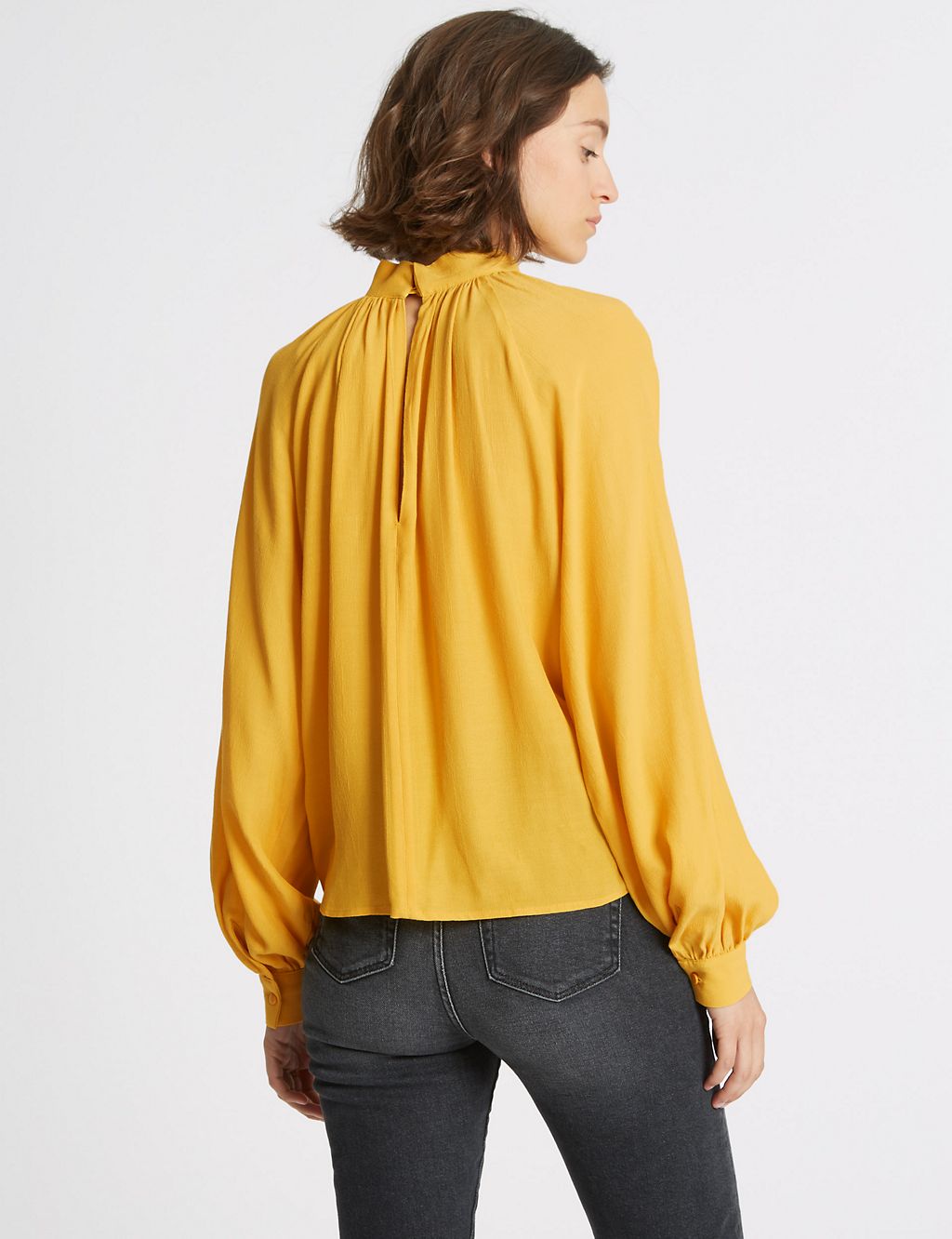 Funnel Neck Long Sleeve Blouse 4 of 5