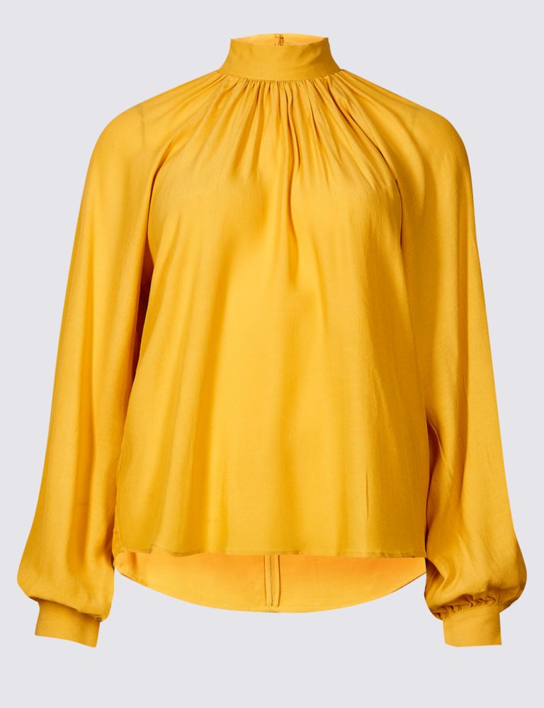 Funnel Neck Long Sleeve Blouse | Limited Edition | M&S