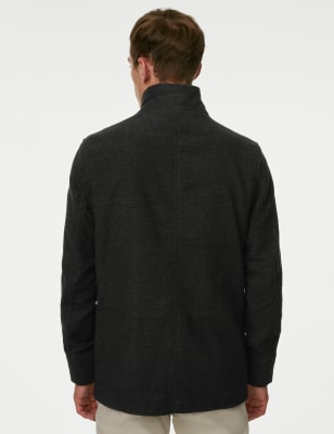 Funnel Neck Moleskin Jacket M S Collection M S