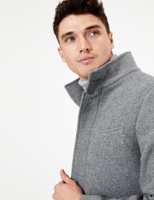 Grey funnel hotsell neck coat mens