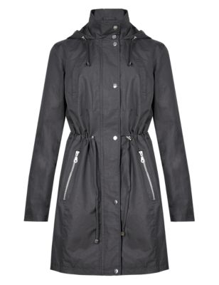 Funnel Neck Water Repellant Parka Image 2 of 6