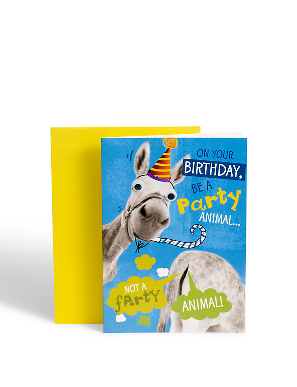 Funny Party Animal Card Image 1 of 2