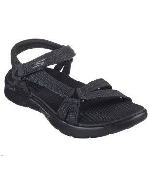 GO WALK® Flex Ankle Strap Flat Sandals Image 2 of 5