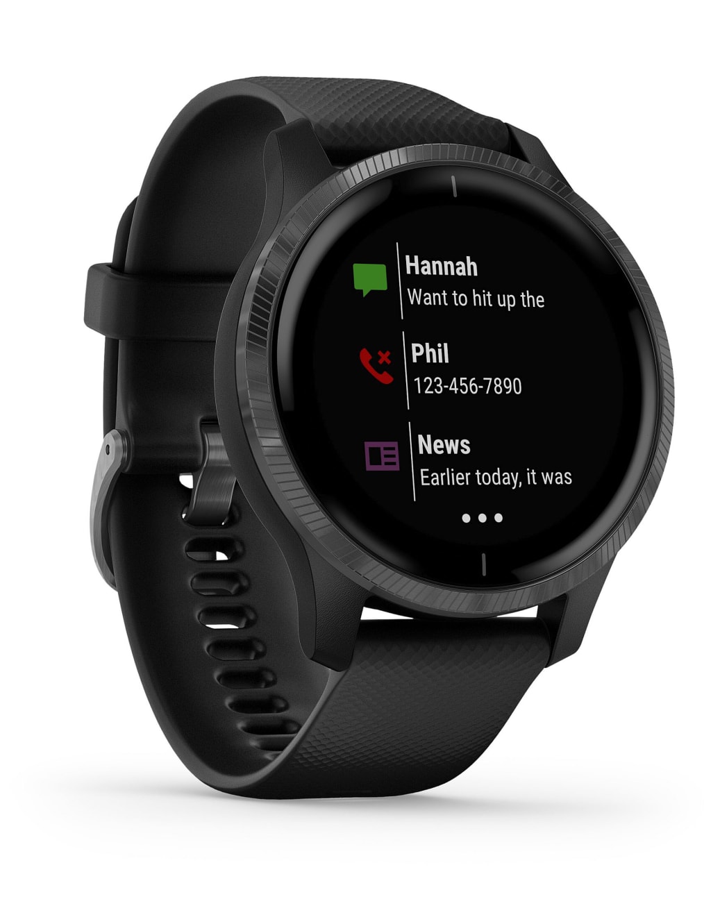 Garmin Venu Fitness Tracker Black Silicone Smartwatch Garmin M&S