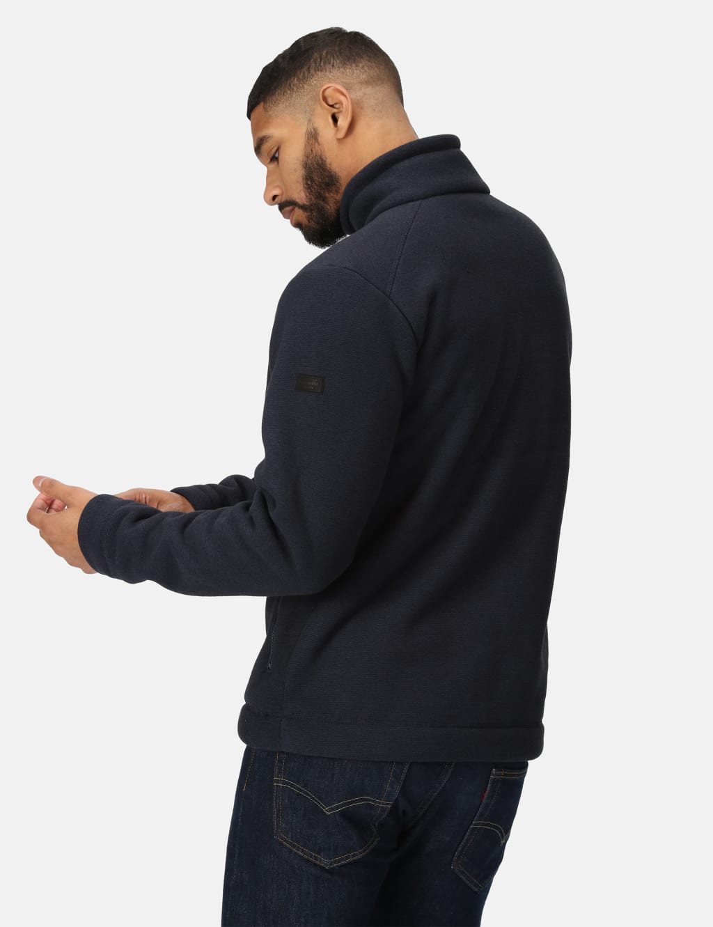 Men's Garrian II Full Zip Fleece - Navy Blue | UK