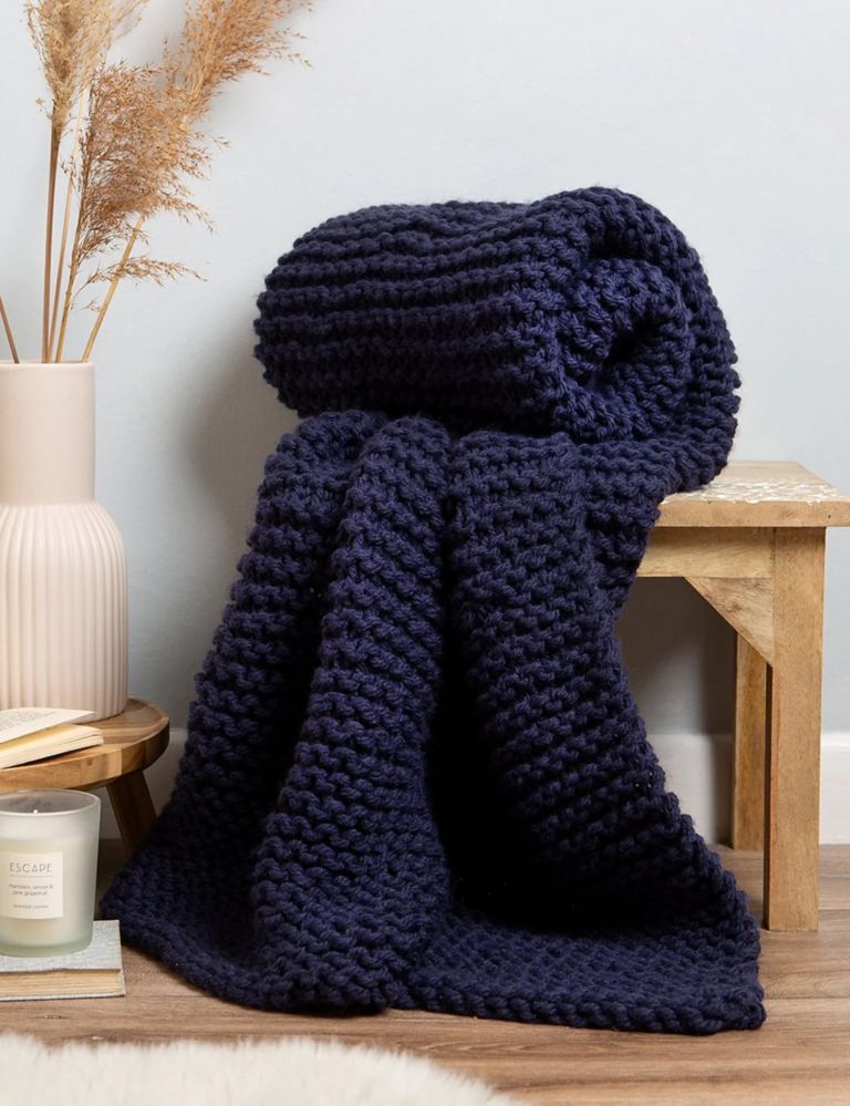 Garter Stitch Blanket Knitting Kit 1 of 5