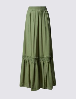 Gathered A-Line Maxi Skirt Image 2 of 3