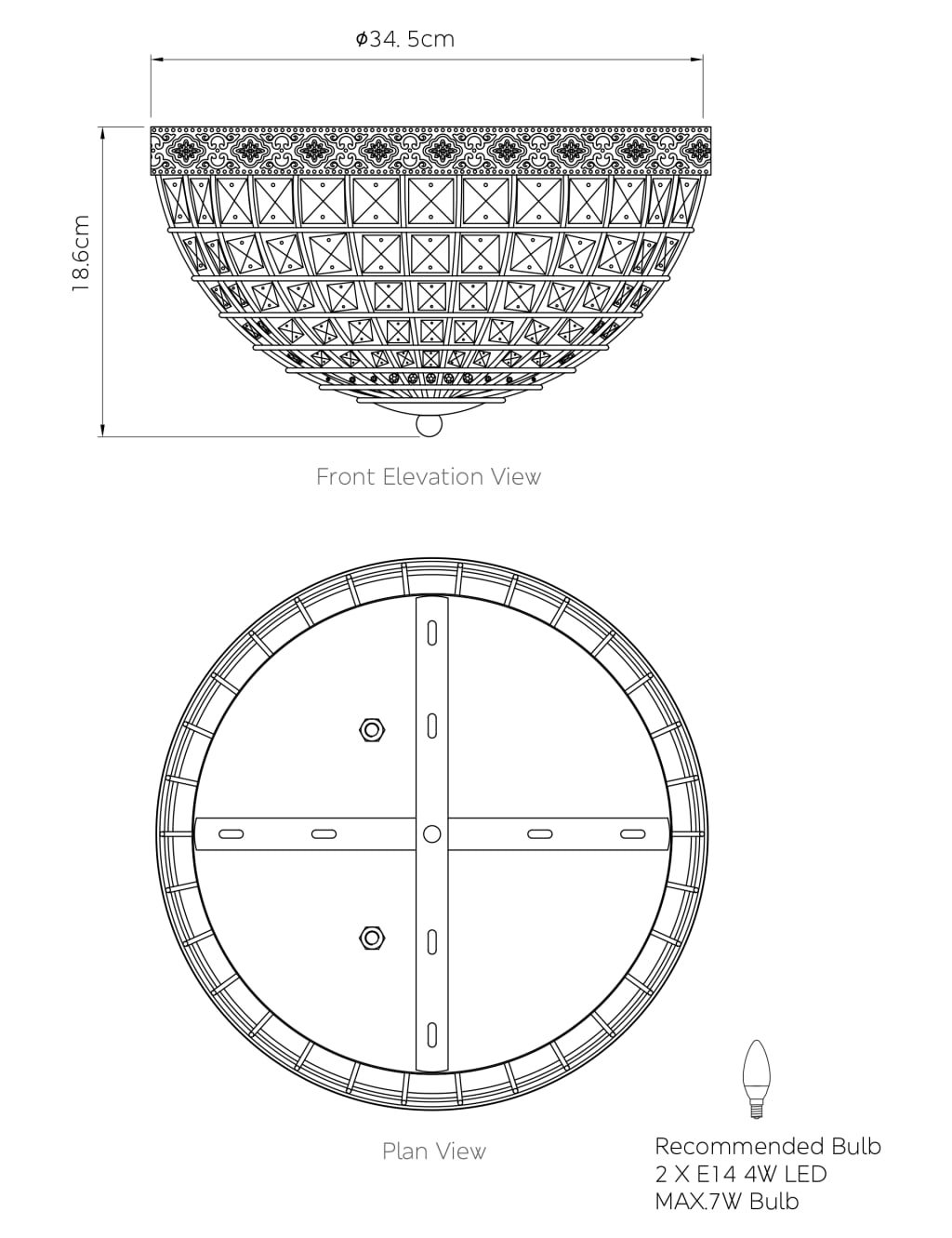 Gem Ball Flush Ceiling Light 6 of 6