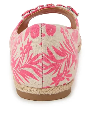 Gem Embellished Tropical Peep Toe Espadrille with Insolia Flex® | M&S ...