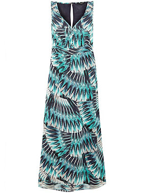 Geographic Tropical Print Maxi Dress Image 2 of 5